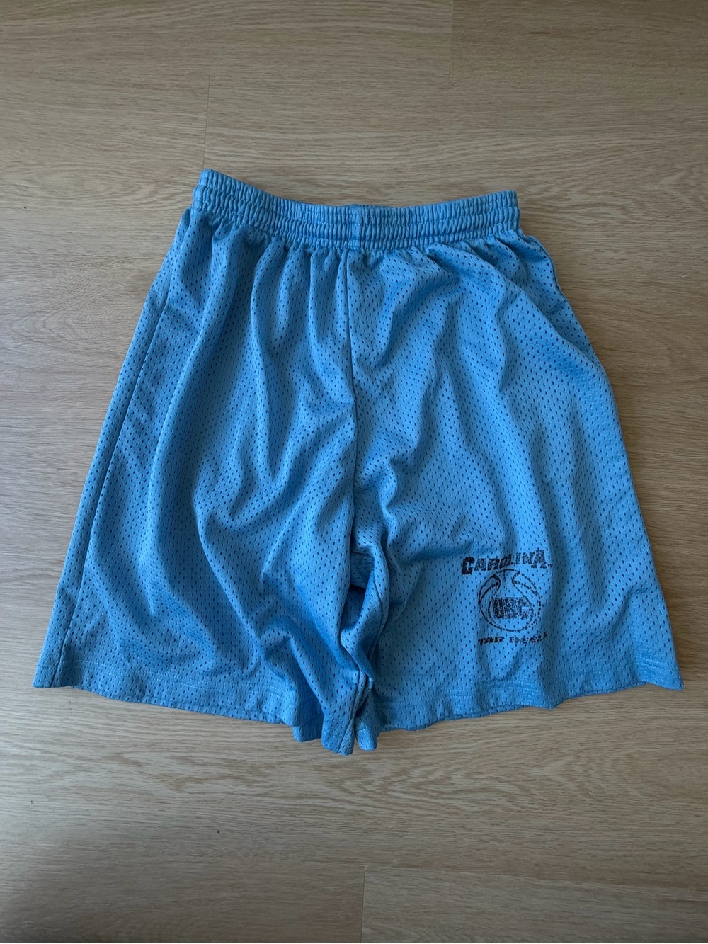 Light Blue Mesh Athletic Shorts